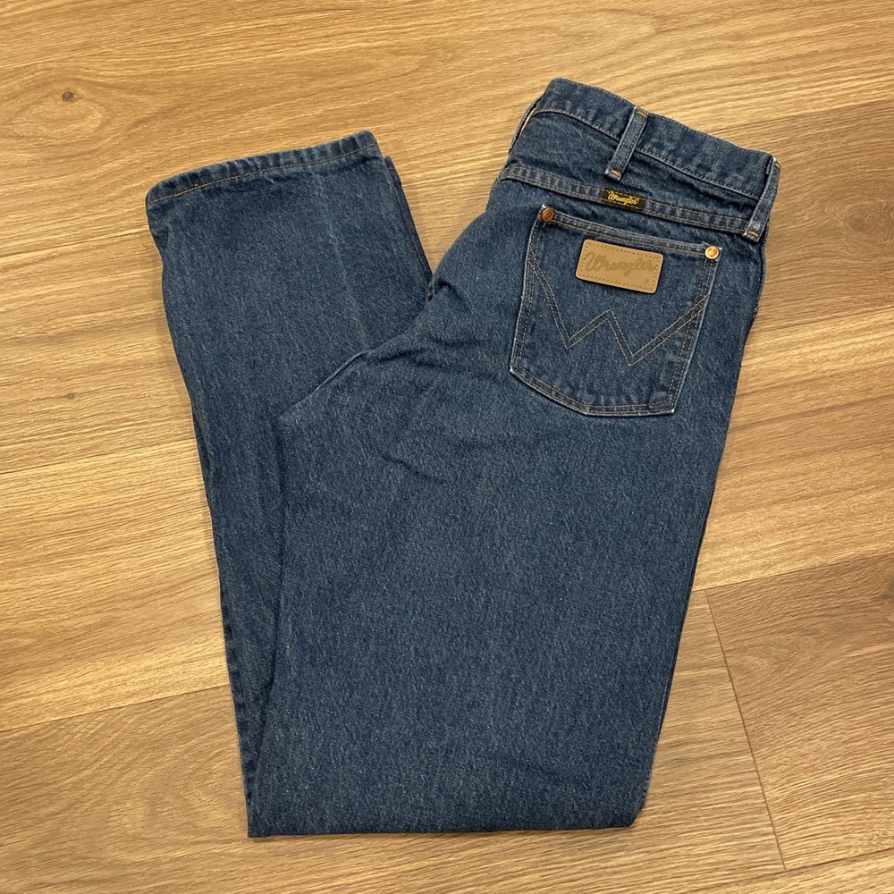 Vintage Wrangler Cowboy Cut 13mwz Jeans Mens 36x32 Blue Cotton Denim Bootcut USA